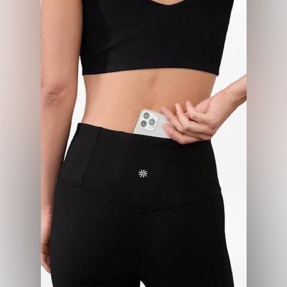 Athleta Leggings Black Elation Rib Tight Ultra High Rise Tights XS $89 - Picture 2 of 12